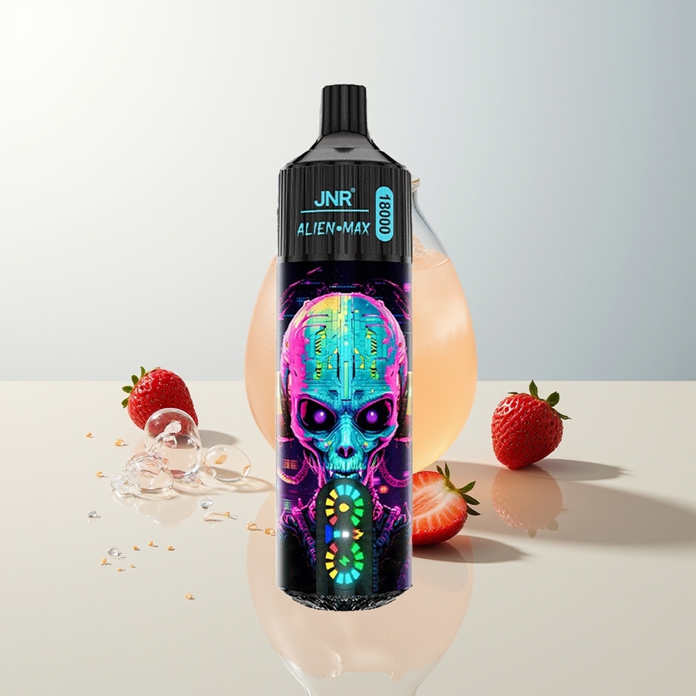 JNR Alien Max 18000 Puffs Jednokratna Vape Hubba Bubba Jagoda s Dual Mesh Coil i Type-C Quick Charge