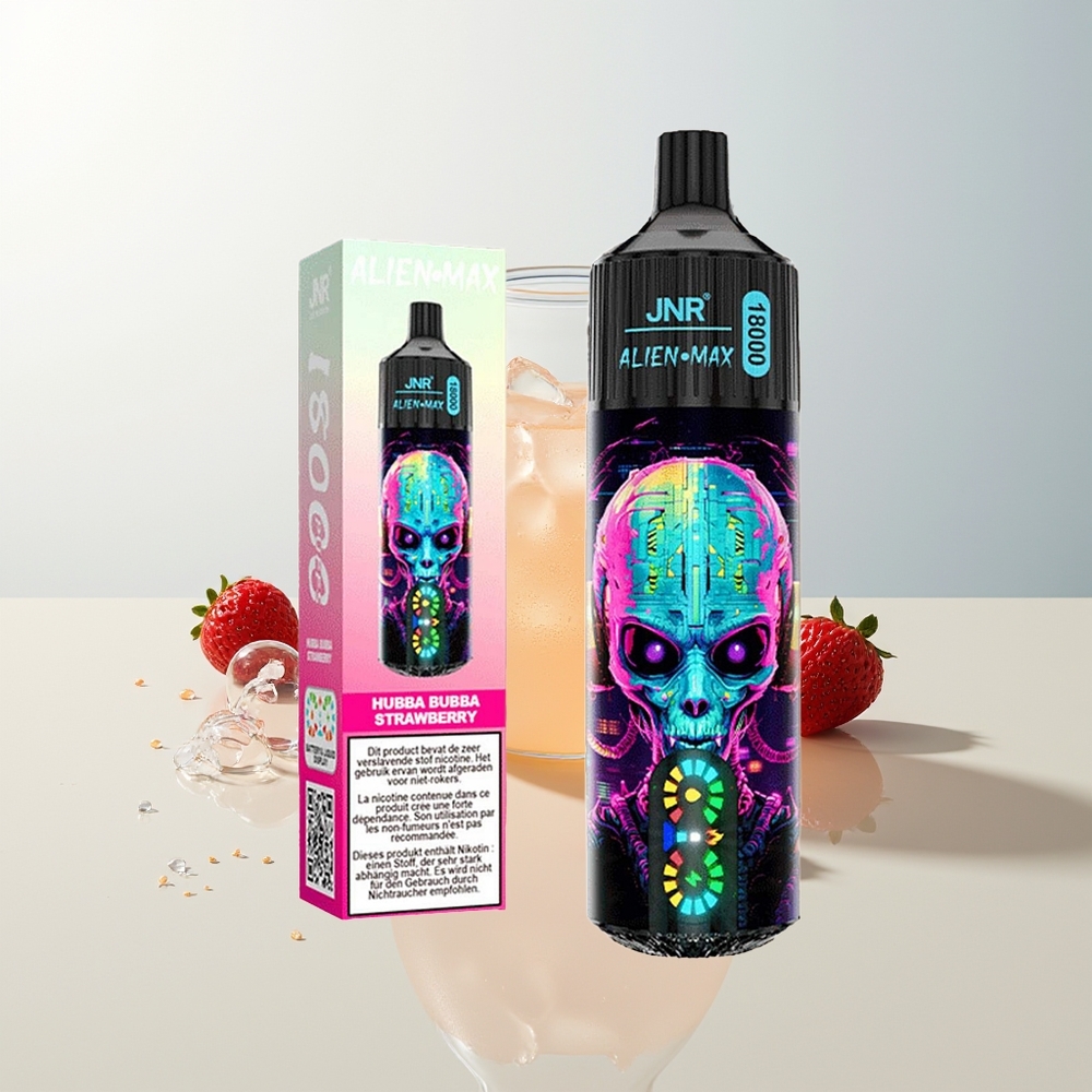 JNR Alien Max 18000 Puffs Jednokratna Vape Hubba Bubba Jagoda s Dual Mesh Coil i Type-C Quick Charge