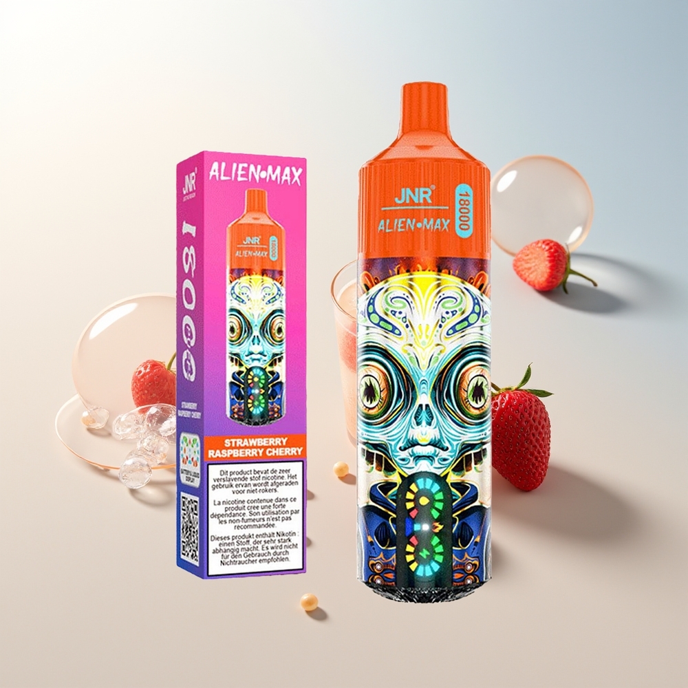 JNR Alien Max 18000 Puffs Jednokratna Vape Jagoda Malina + Dual Mesh Coil  Dual Core