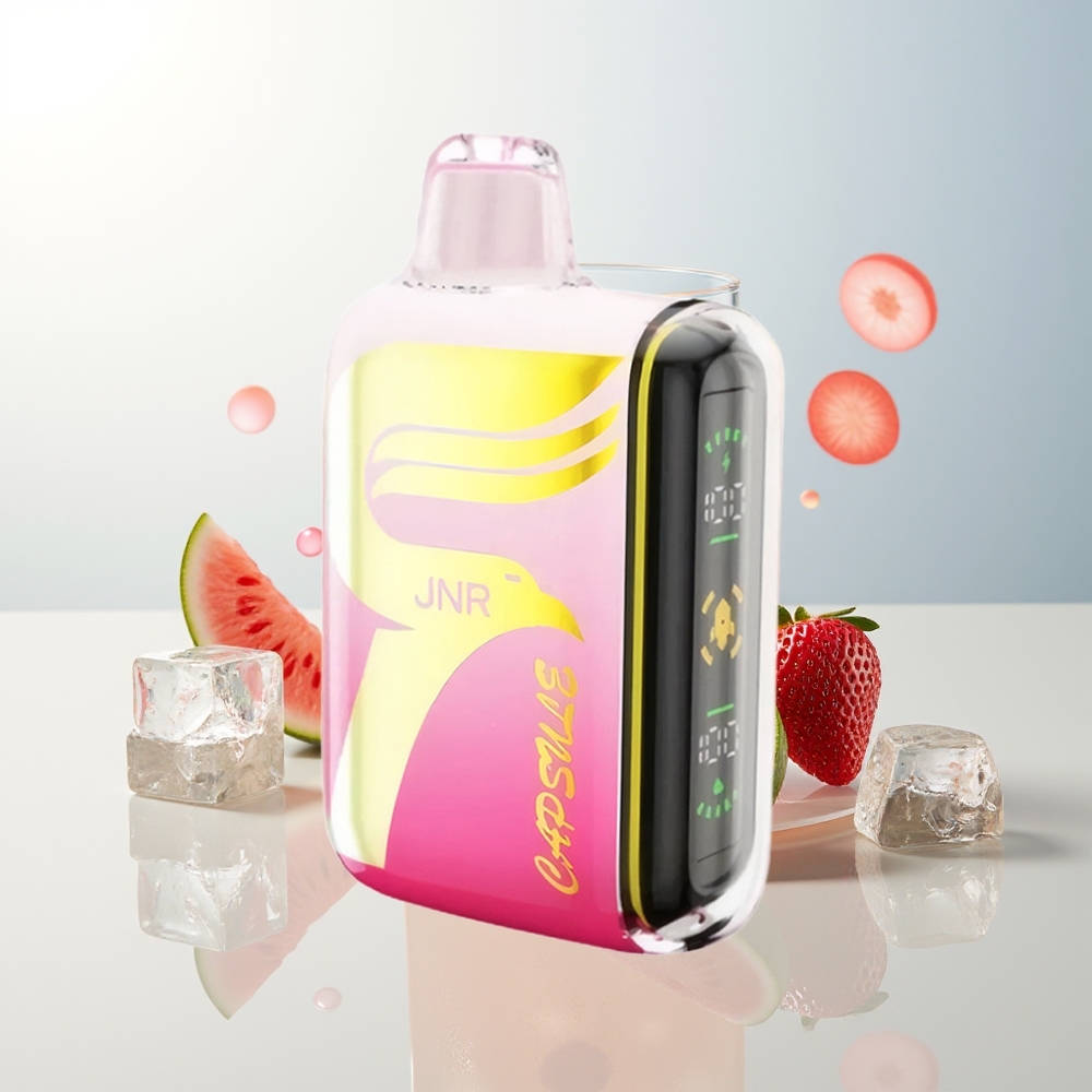 JNR Capsule 15000 Puffs Jagoda Lubenica Led Jednokratna Vape 850mAh Dual Mesh Coil