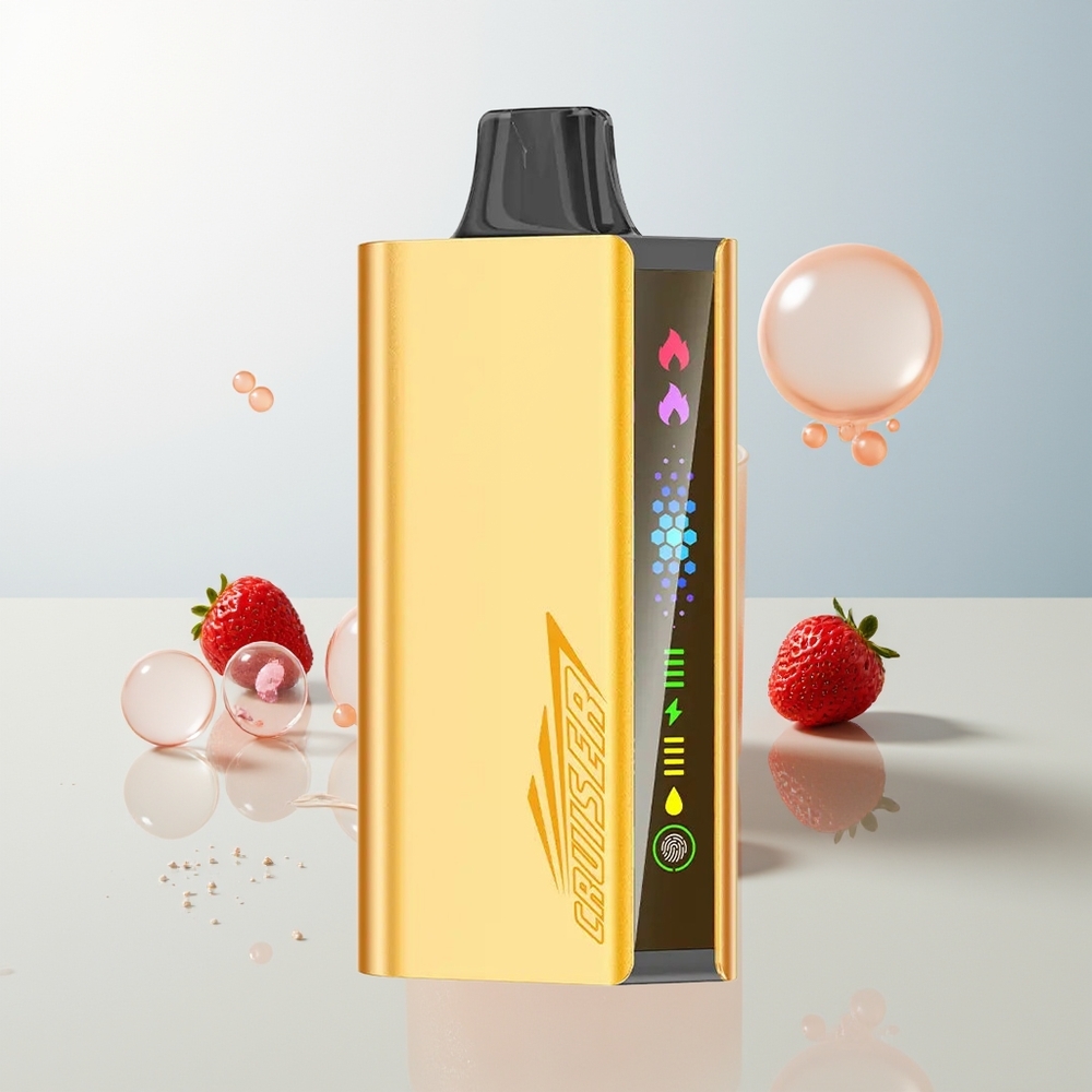 JNR Cruiser 12000 Pufova No-Charge Jednokratna Vape Chupa Chups Jagoda + Full-Metal Aluminijsko Tijelo + 25ml E-tekućina