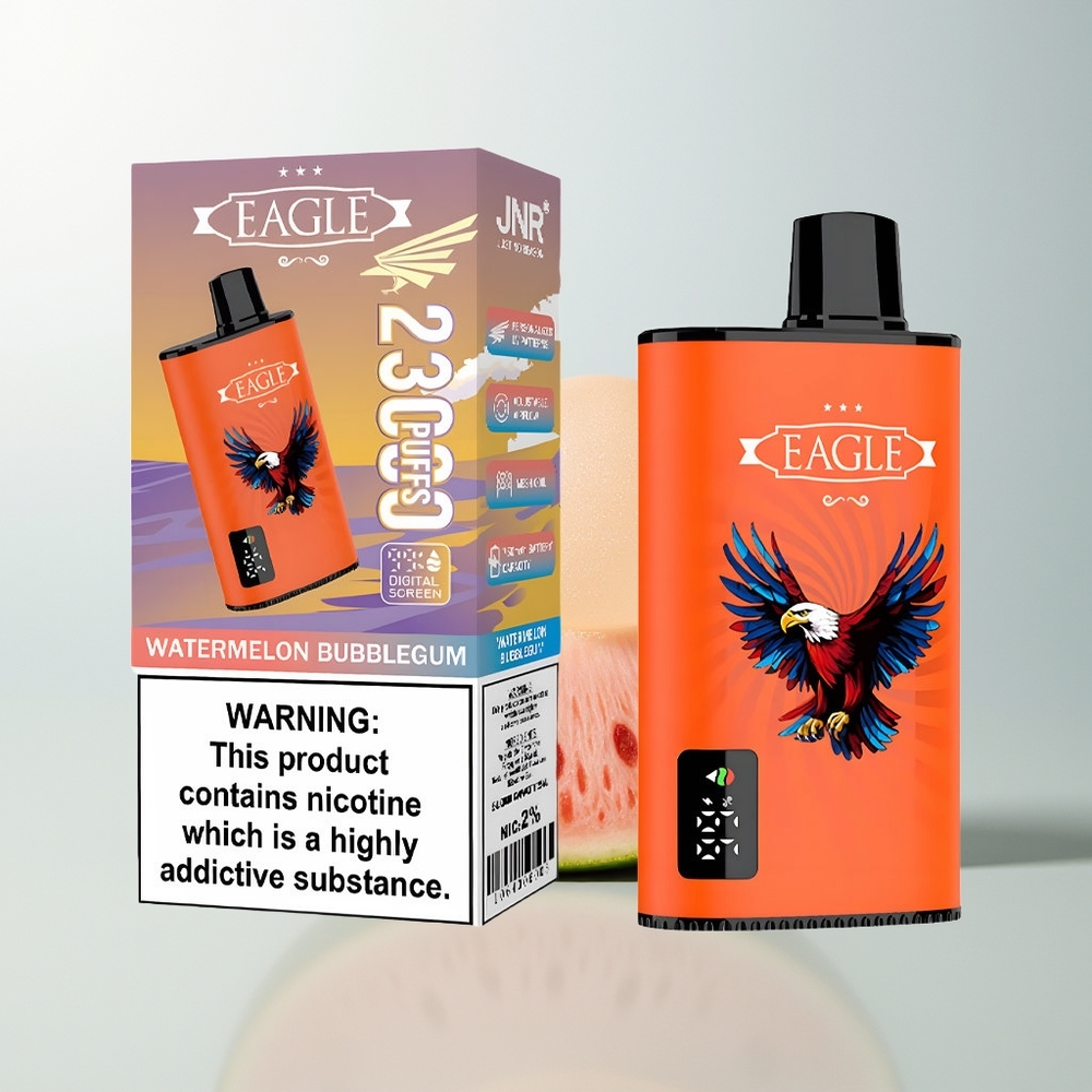 JNR EAGLE Smart 23000 Puffova Jednokratna Vape Lubenica Žvakaća guma s Digitalnim zaslonom i 25ml e-Liquida