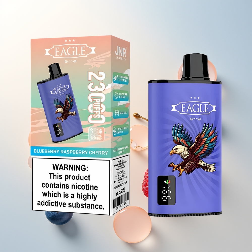 JNR EAGLE Smart 23000 Puffs Jednokratna Vape Borovnica Malina Trešnja s 25ml e-Liquid i 2  Nikotina