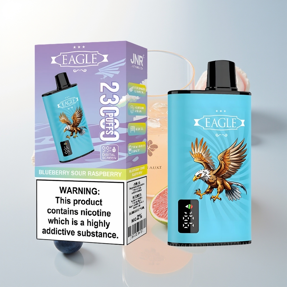 JNR EAGLE Smart 23000 Pufova Jednokratna Vape Borovnica Kisela Malina Digitalni Zaslon 25ml