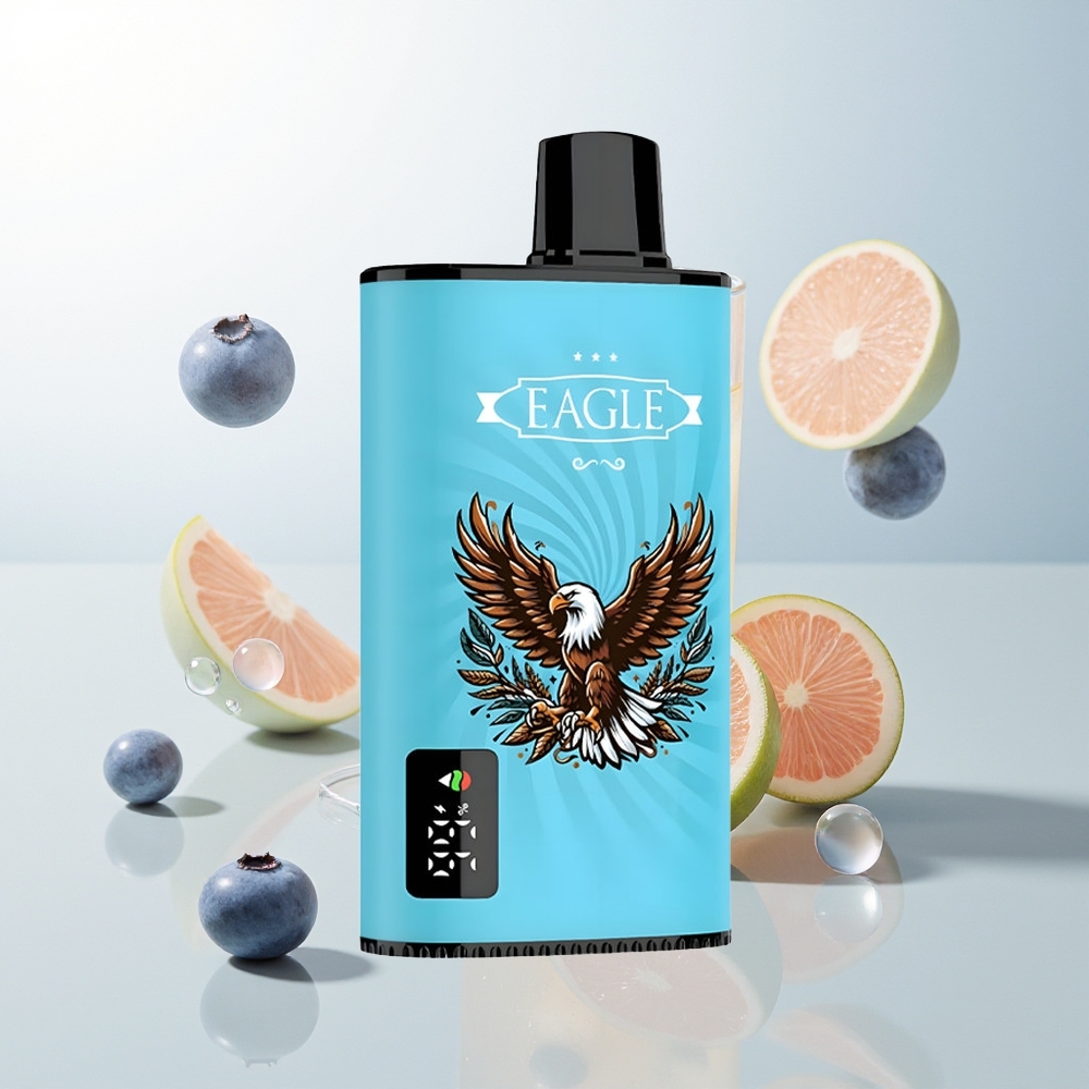 JNR EAGLE Smart 23000 Pufova Jednokratna Vape Borovnica Led s Digitalnim Ekranom i 25ml e-Likvida