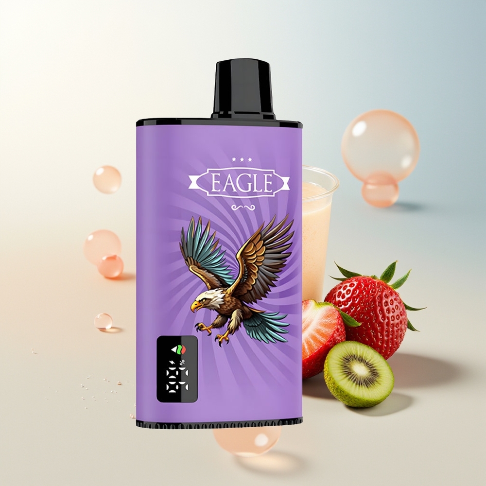 JNR EAGLE Smart 23000 Pufova Jednokratna Vape Jagoda Kivi s Digitalnim Ekranom i 25ml Tekućine