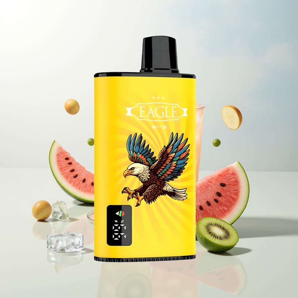 JNR EAGLE Smart 23000 Pufova Jednokratna Vape Kivi Lubenica Led s Digitalnim Ekranom i 25ml Tekućine