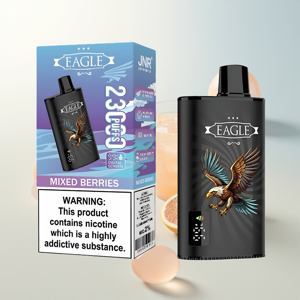 JNR EAGLE Smart 23000 Pufova Jednokratna Vape Mješovito Bobice s Digitalnim Zaslonom i 25ml Tekućine