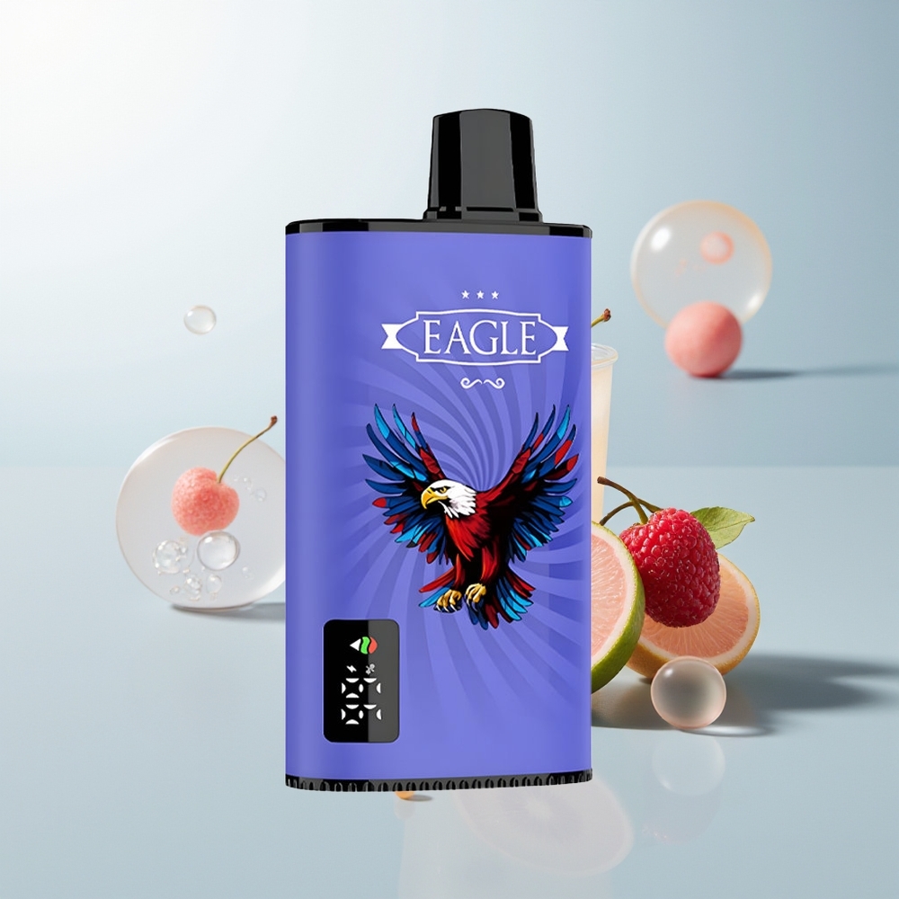 JNR EAGLE Smart 23000 Pufova Jednokratna Vape Plava Malina Trešnja s Digitalnim Zaslonom i 25ml Tekućine