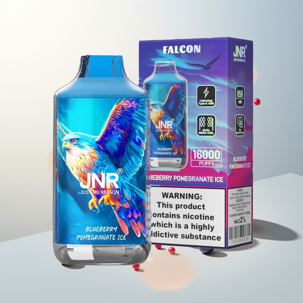JNR Falcon 16000 Puffs Borovnica Nar Pomegranate Led