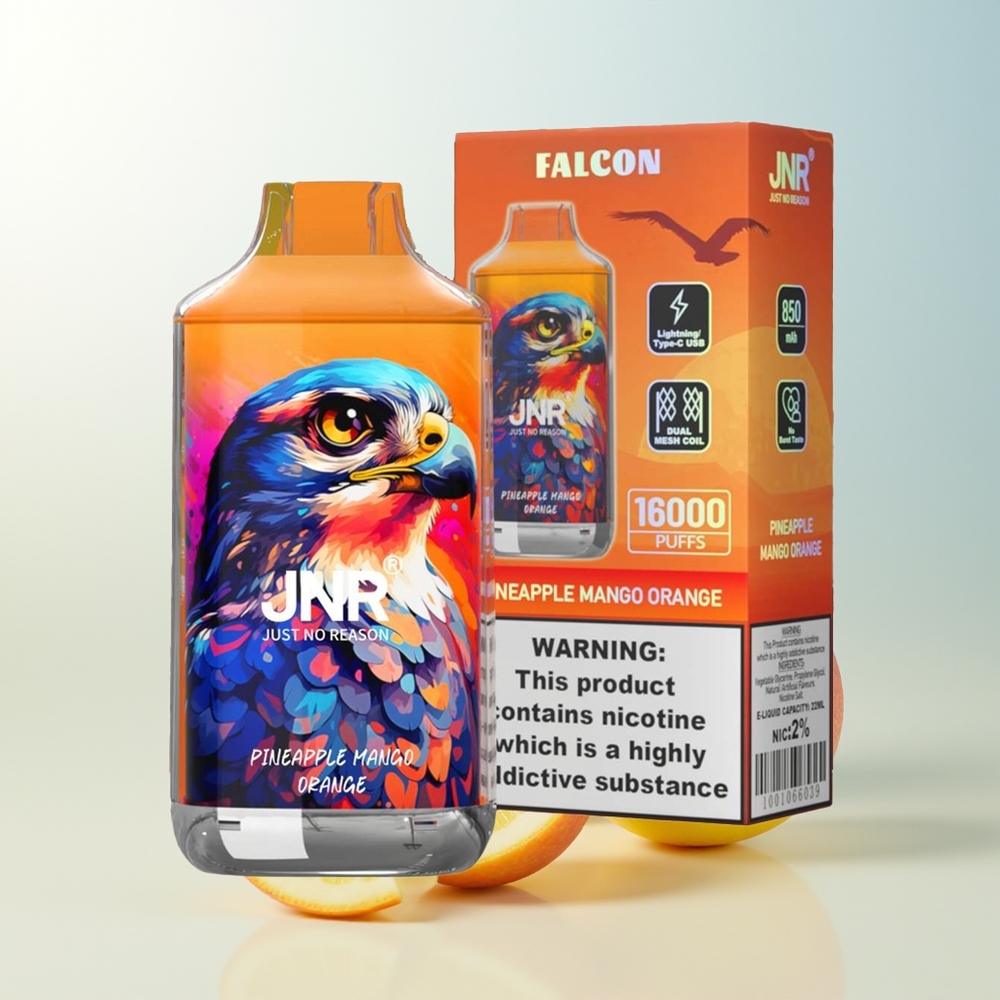JNR Falcon 16000 Puffs Dual Mesh Ananas Mango Naranča