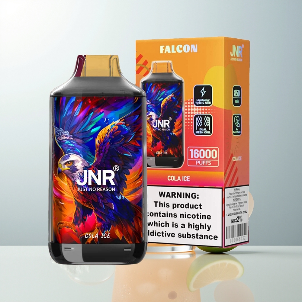 JNR Falcon 16000 Puffs Dual Mesh Cola Led