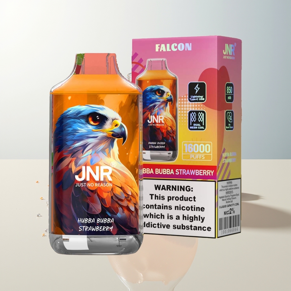 JNR Falcon 16000 Puffs Hubba Bubba Jagoda s 22ml i Dual Mesh Coil