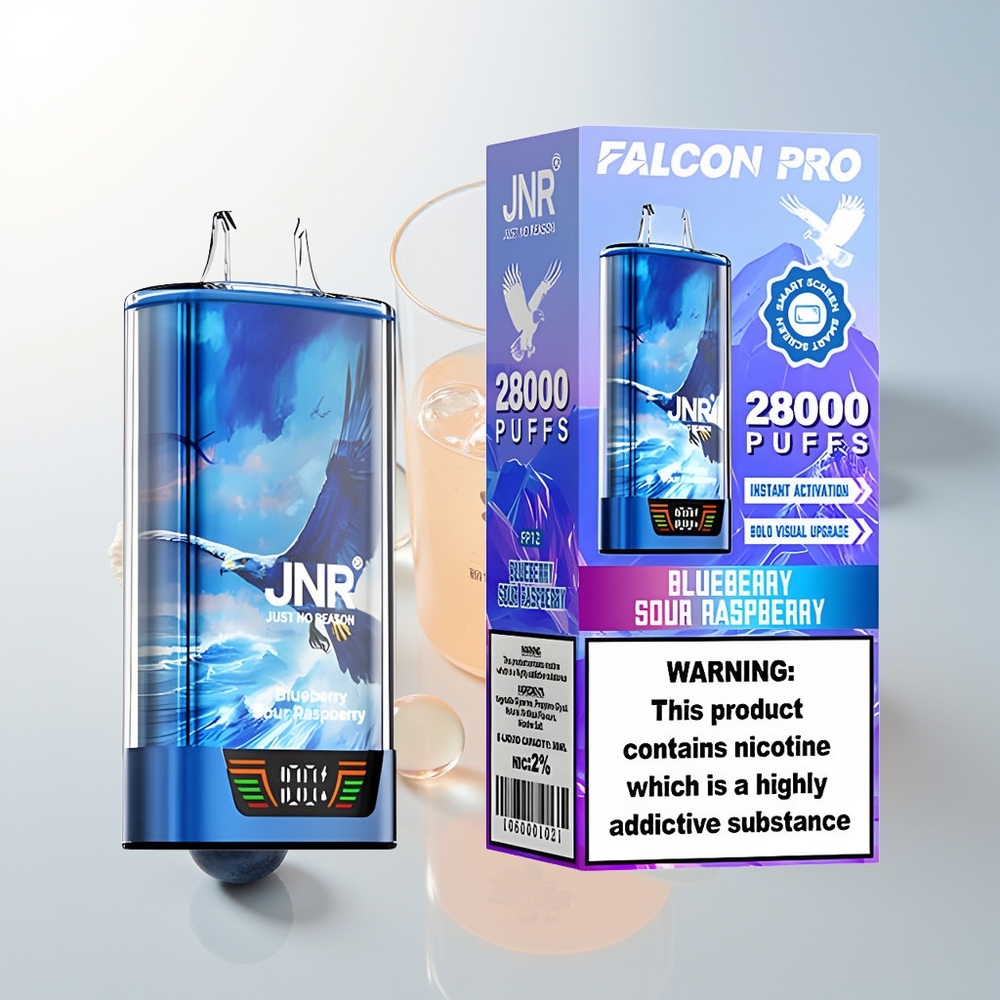 JNR Falcon Pro 28000 28000 Puffs USB Type-C Borovnica Kisela Malina