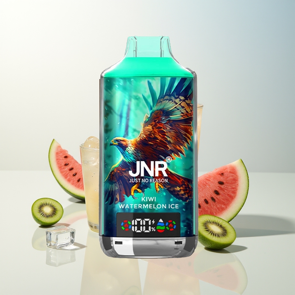 JNR Falcon X 18000 Puffs Dispozabilna Vape Kivi Lubenica Led s Dual Mesh Coil i Digital Display