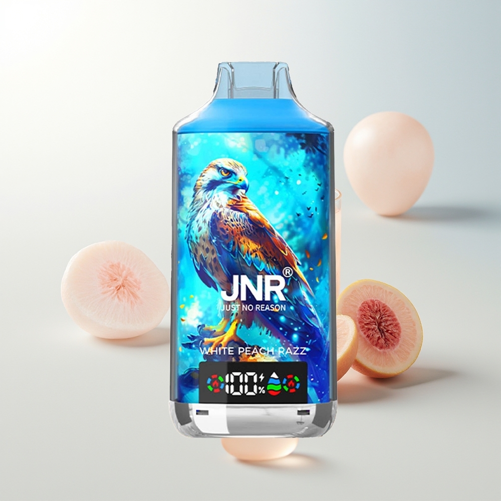 JNR Falcon X 18000 Puffs Dual Mesh Bijeli Breskva Razz