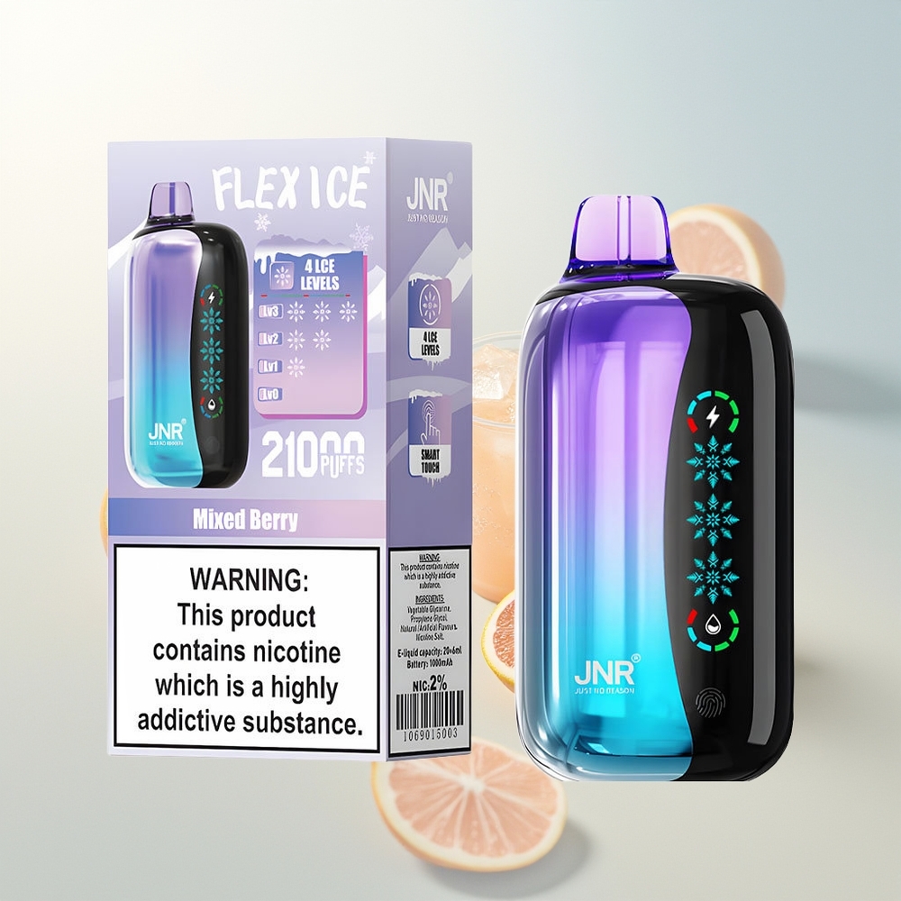 JNR Flex Ice 21000 Puffova Jednokratna Vape Mješovita Bobica Prilagodljivi Led i 26ml Tekućine