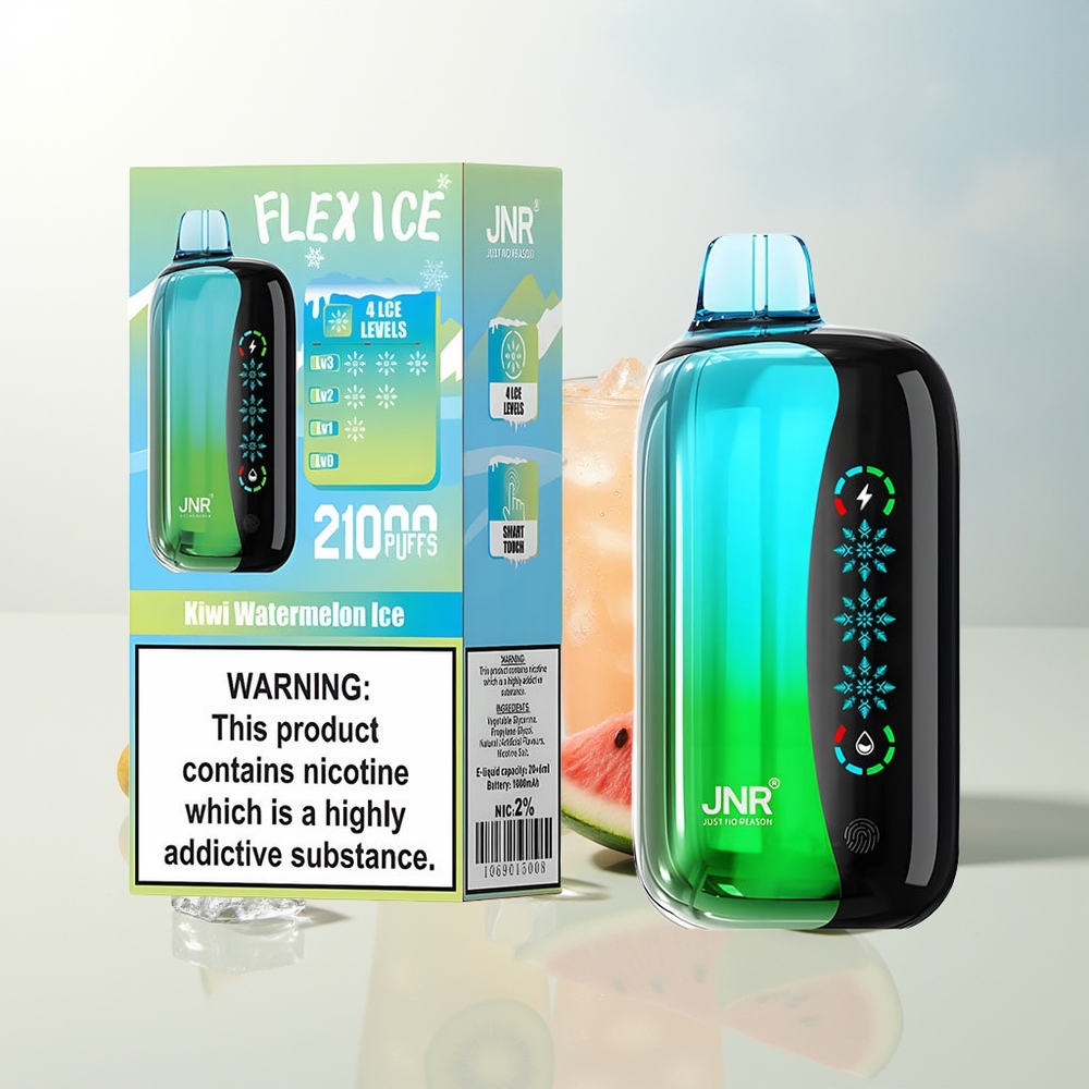 JNR Flex Ice 21000 Pufova Jednokratna Vape Kivi Lubenica Led 26ml Customizable Airflow