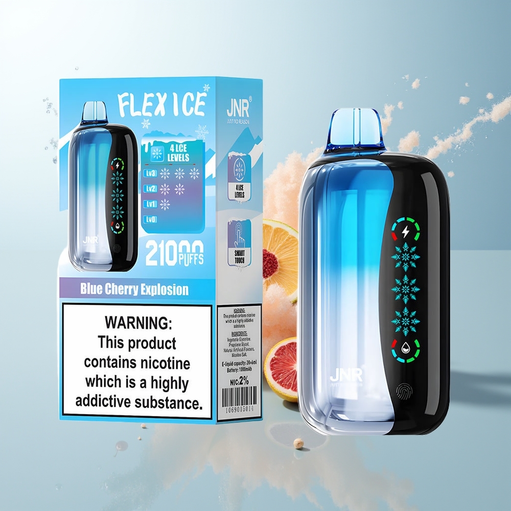 JNR Flex Ice 21000 Pufova Jednokratna Vape Plava Trešnja Eksplozija s Podesivim Ice i 26ml E-tekućine