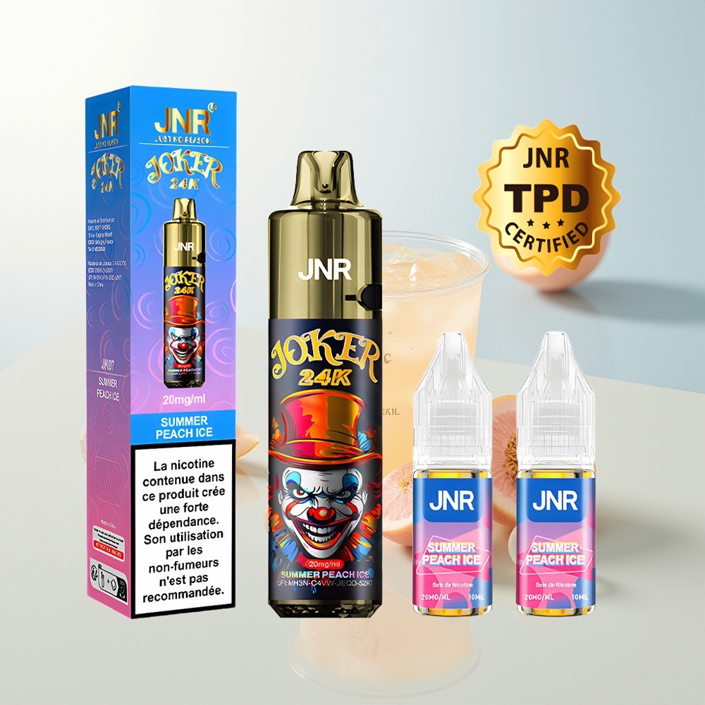 JNR Joker 24000 Puff Ljetna Breskva Led + 2 Nikotina + 800mAh Baterija