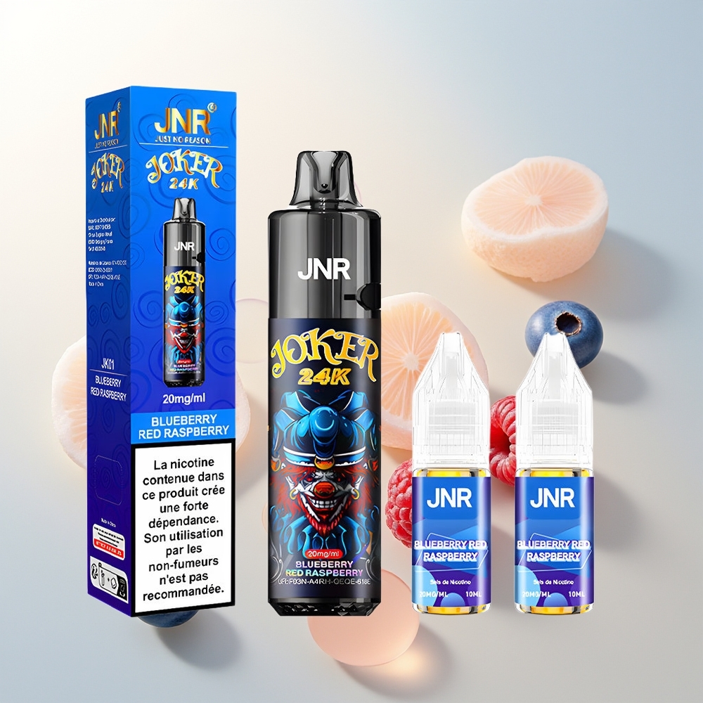 JNR Joker 24000 Puffova Jednokratna Vape Borovnica Crvena Malina + 800mAh + 2 Nikotina