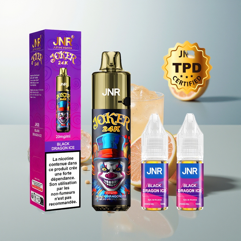JNR Joker 24000 Puffs Crni Zmaj Led 2 + 800mAh