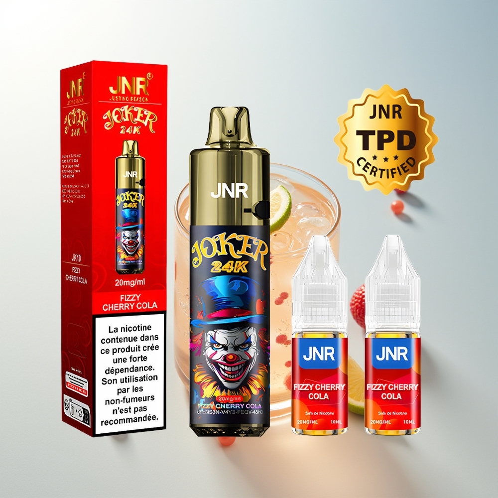 JNR Joker 24000 Puffs Gazirana Trešnja-Cola Refillable Pod 2 Nikotin