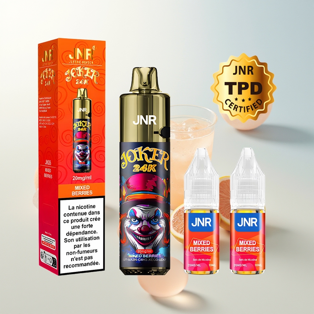 JNR Joker 24000 Pufova Jednokratna Vape Mješovito Voće + 24000 Pufova + 2 Nikotina