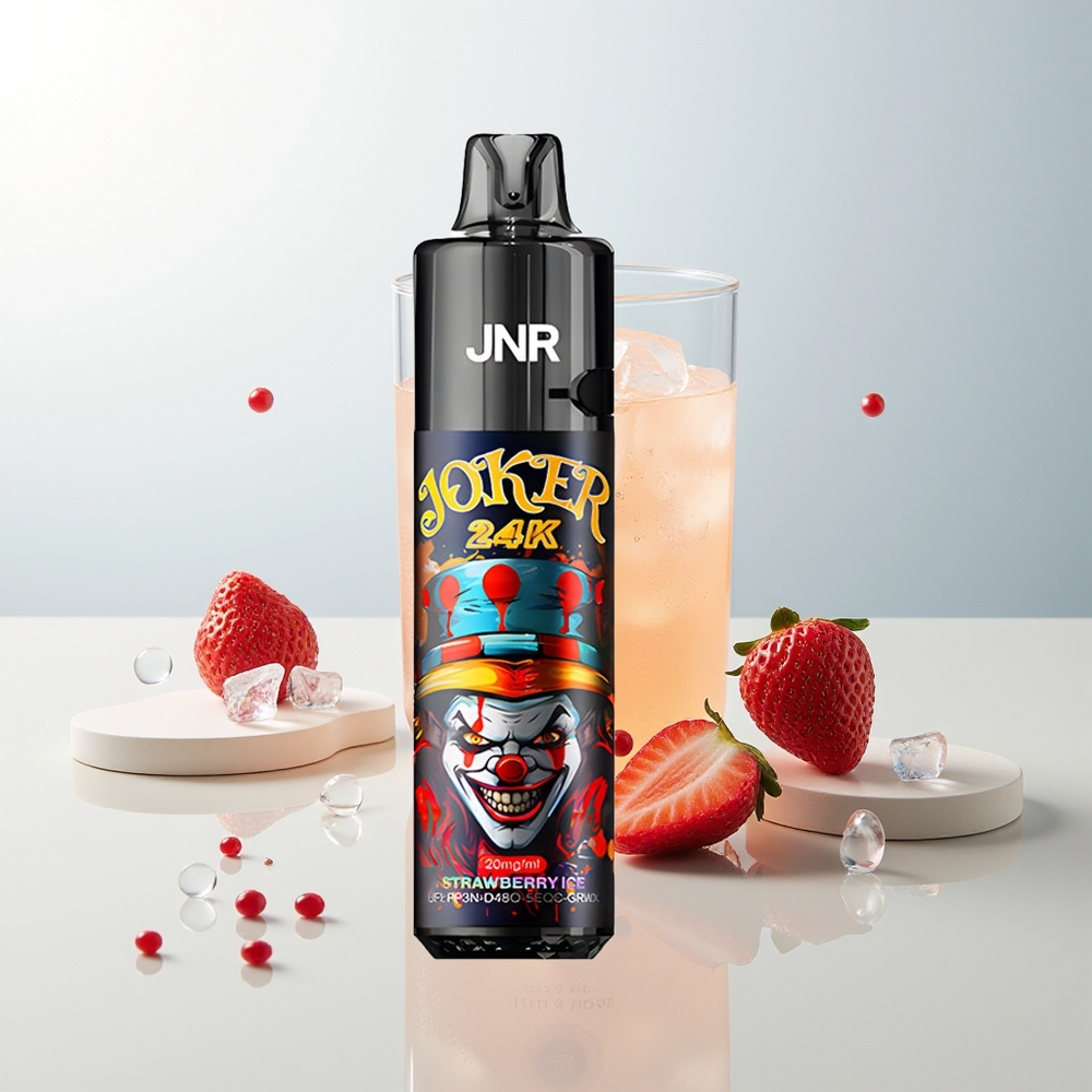 JNR Joker 24K Puffova Jednokratna Vape Jagoda Led + 800mAh Baterija