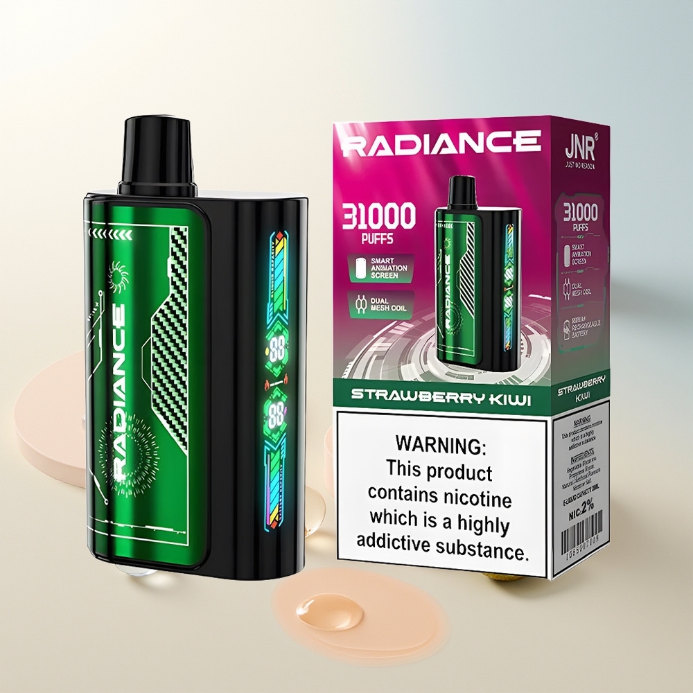 JNR Radiance 31000 Puffova Jednokratna Vape Jagoda-Kivi Dual Mesh Coil Type-C