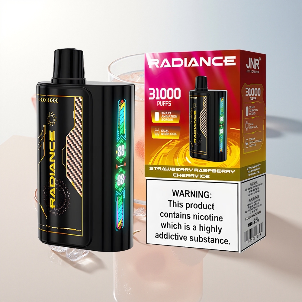 JNR Radiance 31000 Puffova Jednokratna Vape Jagoda Malina Trešnja Led 28ml Dual Mesh Coil