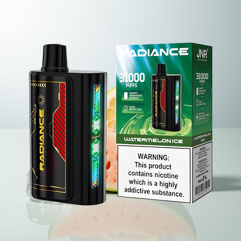 JNR Radiance 31000 Puffova Jednokratna Vape Lubenica Led 28ml Dual Mesh Coil