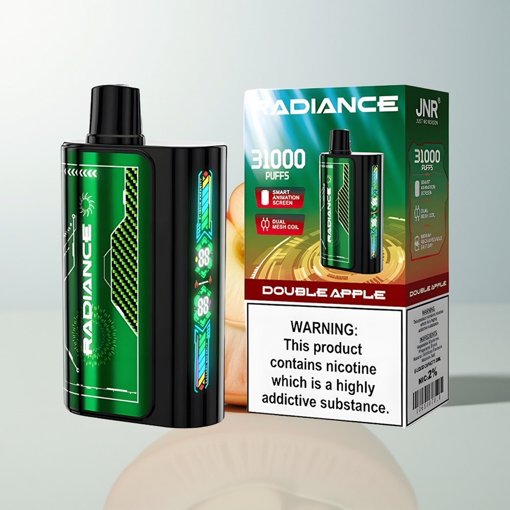 JNR Radiance 31000 Pufova Jednokratna Vape Dvostruka Jabuka 28ml Dual Mesh Coil