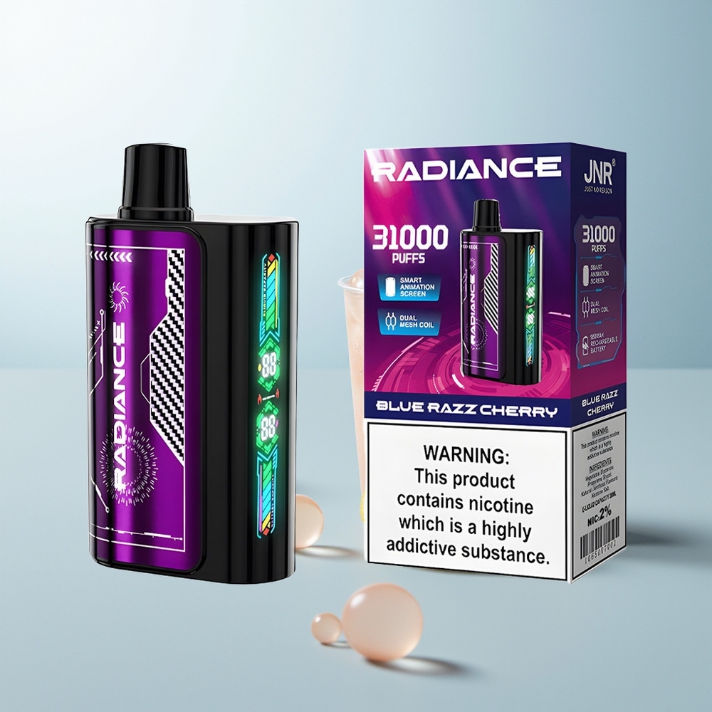JNR Radiance 31000 Pufova Jednokratna Vape Plava Malina Trešnja Dual Mesh Coil Type-C