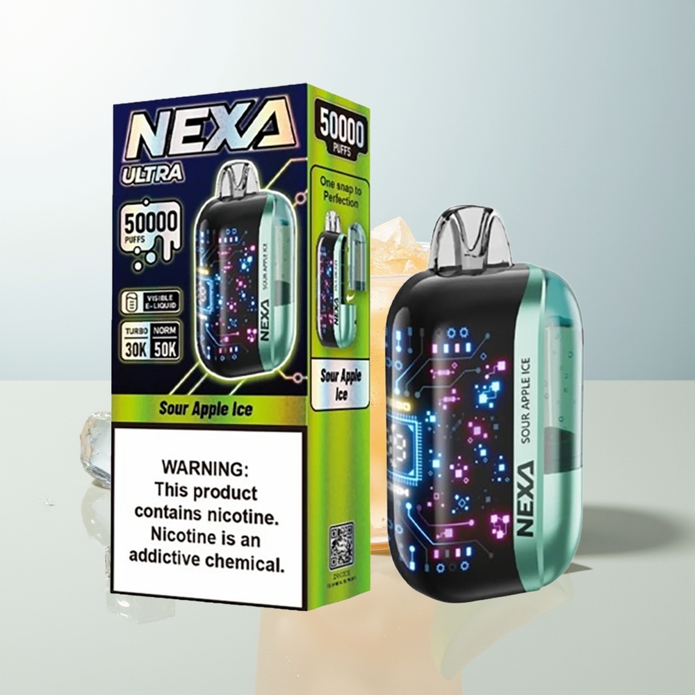 NEXA Ultra 50000 Puffs Kisela Jabuka Led 20ml 800mAh
