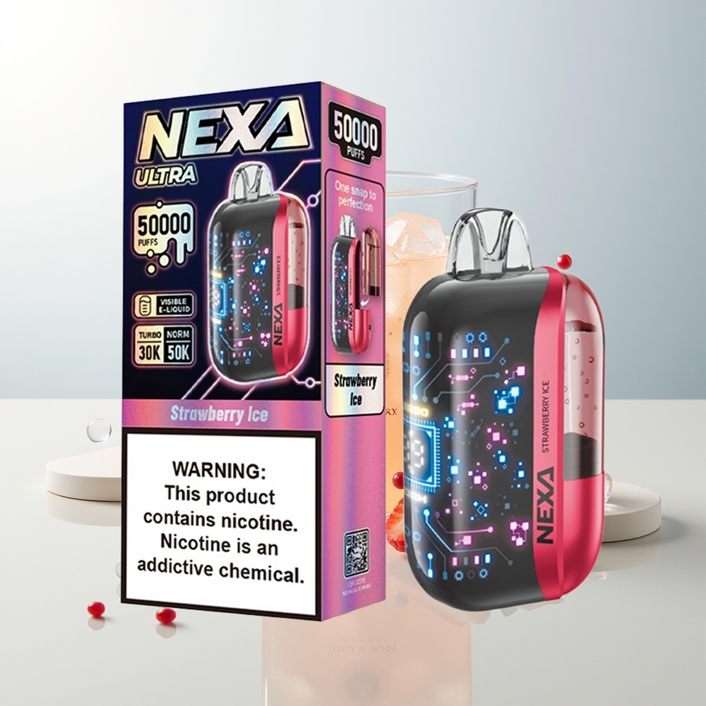 NEXA Ultra 50000 Pufova Aparat za Jednokratnu Upotrebu Jagoda Led 20ml 800mAh