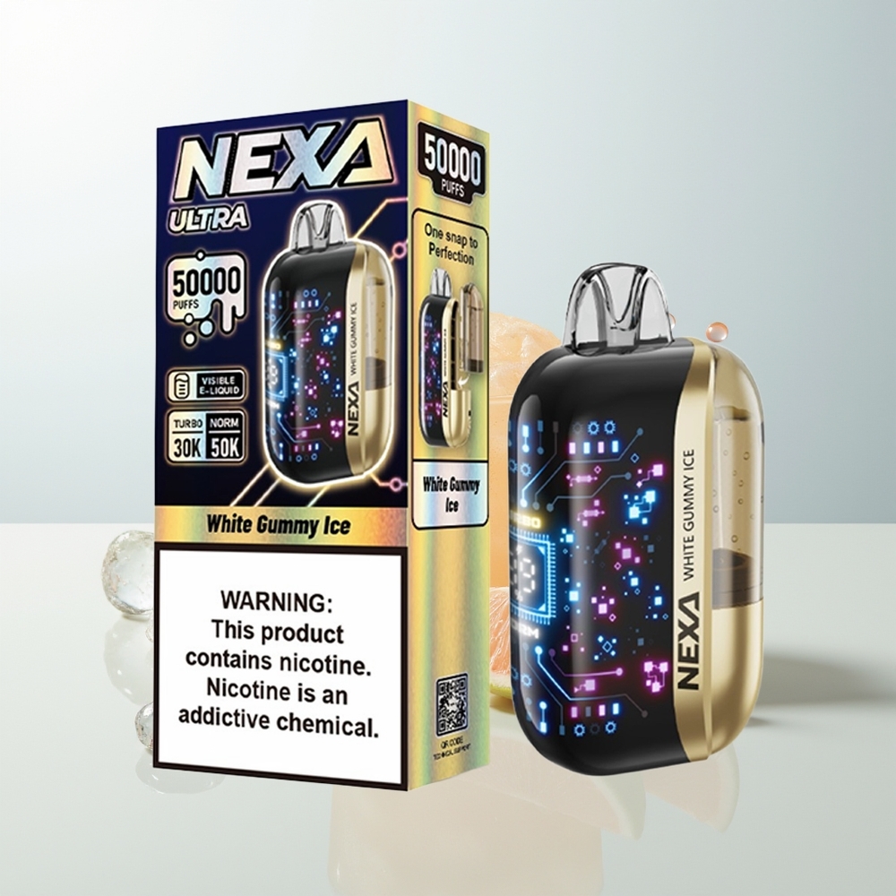 NEXA Ultra 50000 Pufova Bjelogumi Sladoled S Display Screen i 20ml Kapacitet