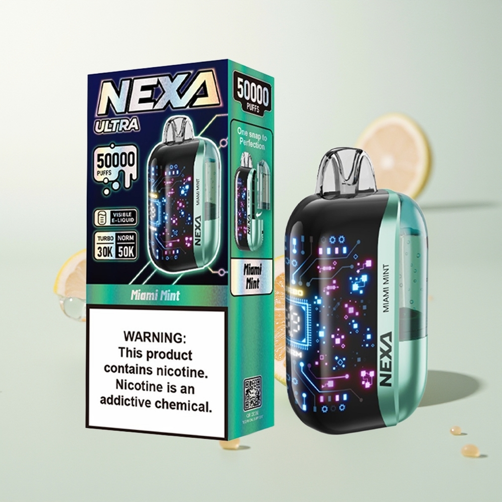 NEXA Ultra 50000 Pufova Jednokratna Vape Miami Metvica + 20ml + 800mAh