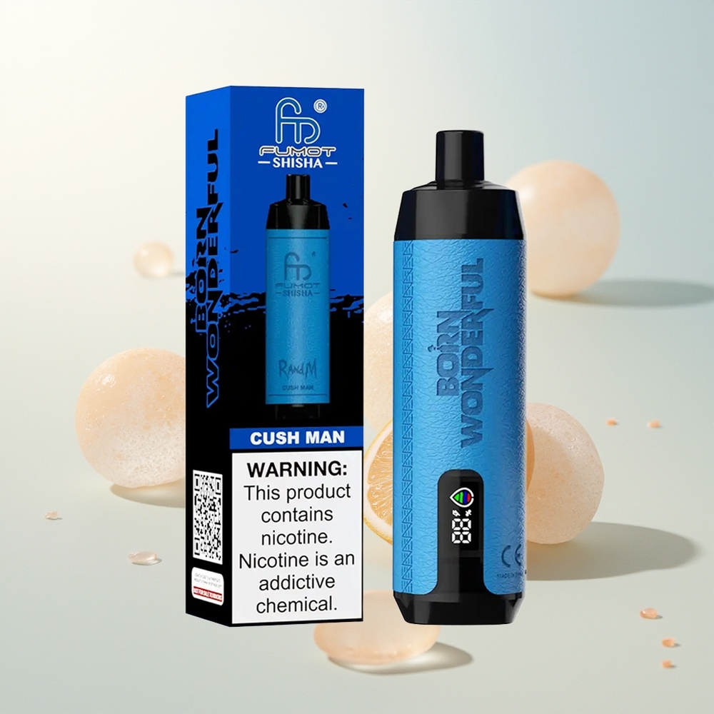 RandM Fumot Shisha 10000 Puffova Jednokratna Vape Cush Čovjek s 18ml i LED Indikatorom