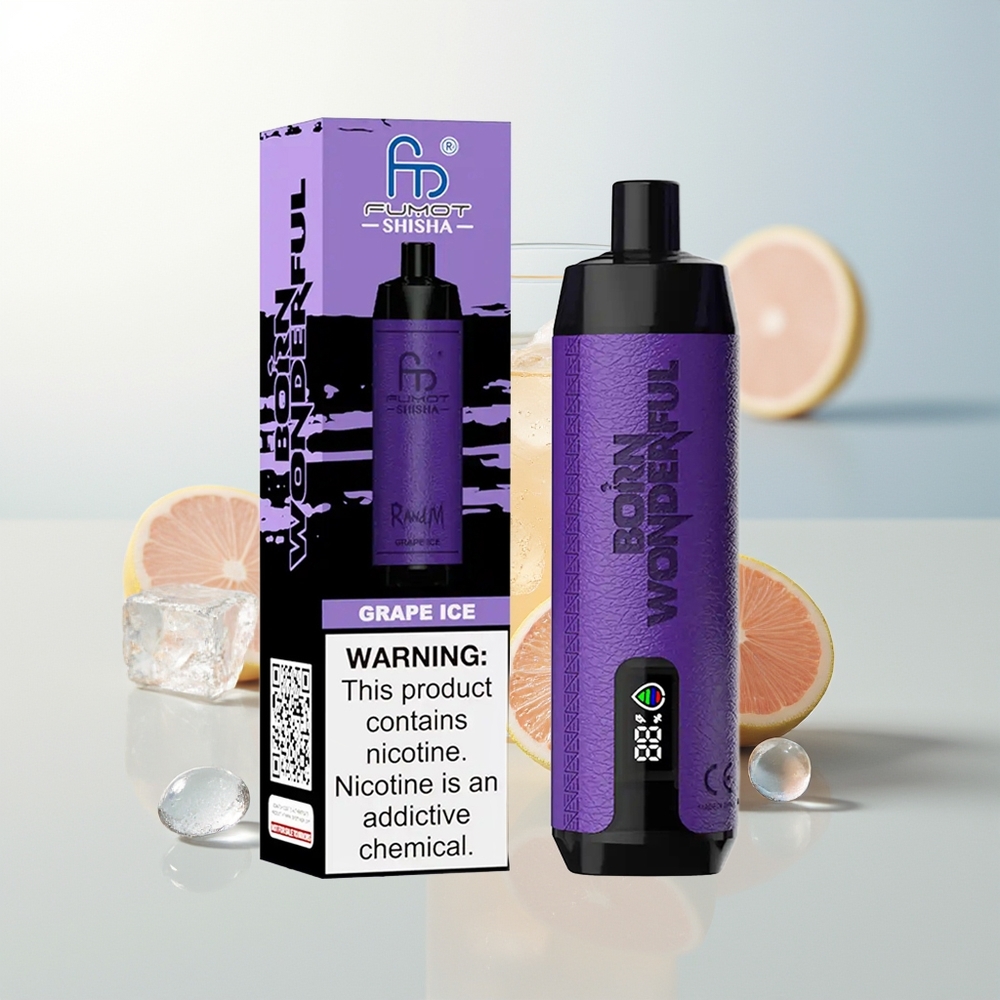 RandM Fumot Shisha 10000 Puffova Jednokratna Vape Grožđe Led 18ml 850mAh