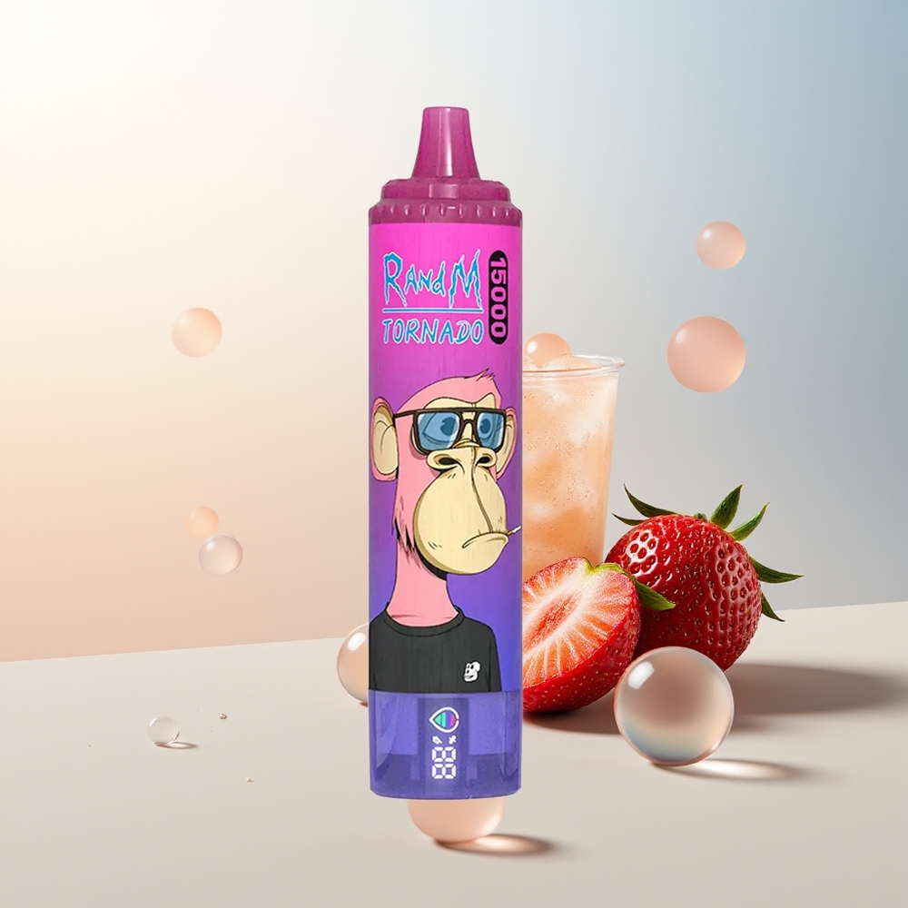 RandM Fumot Tornado 15000 Puffova Jednokratna Vape Jagoda Grožđe 25ml LCD