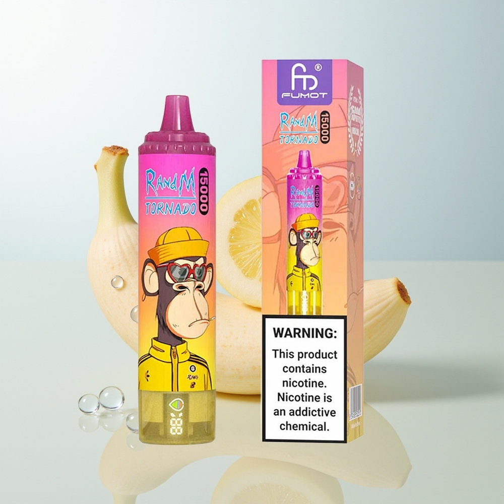 RandM Fumot Tornado 15000 Puffs 25ml Banana Ledenjak Jednokratna Vape