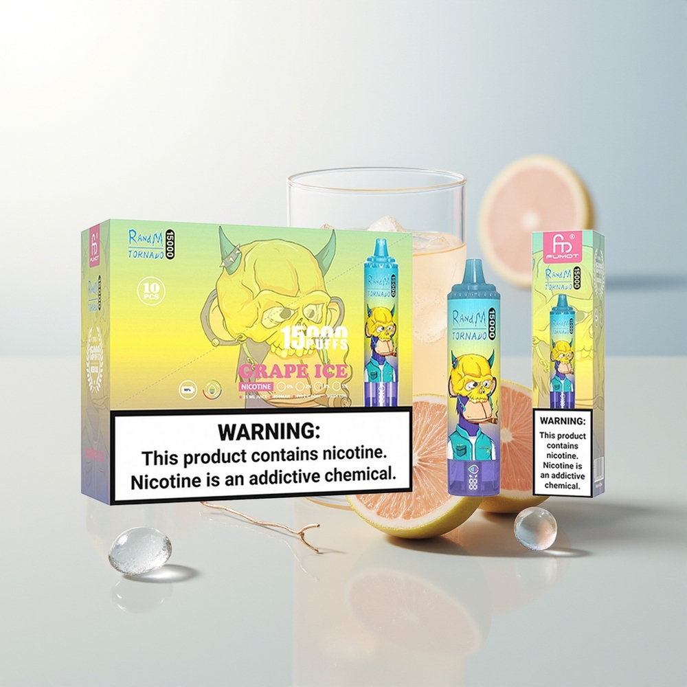 RandM Fumot Tornado 15000 Puffs 25ml Ledena Grožđe Jednokratna Vape