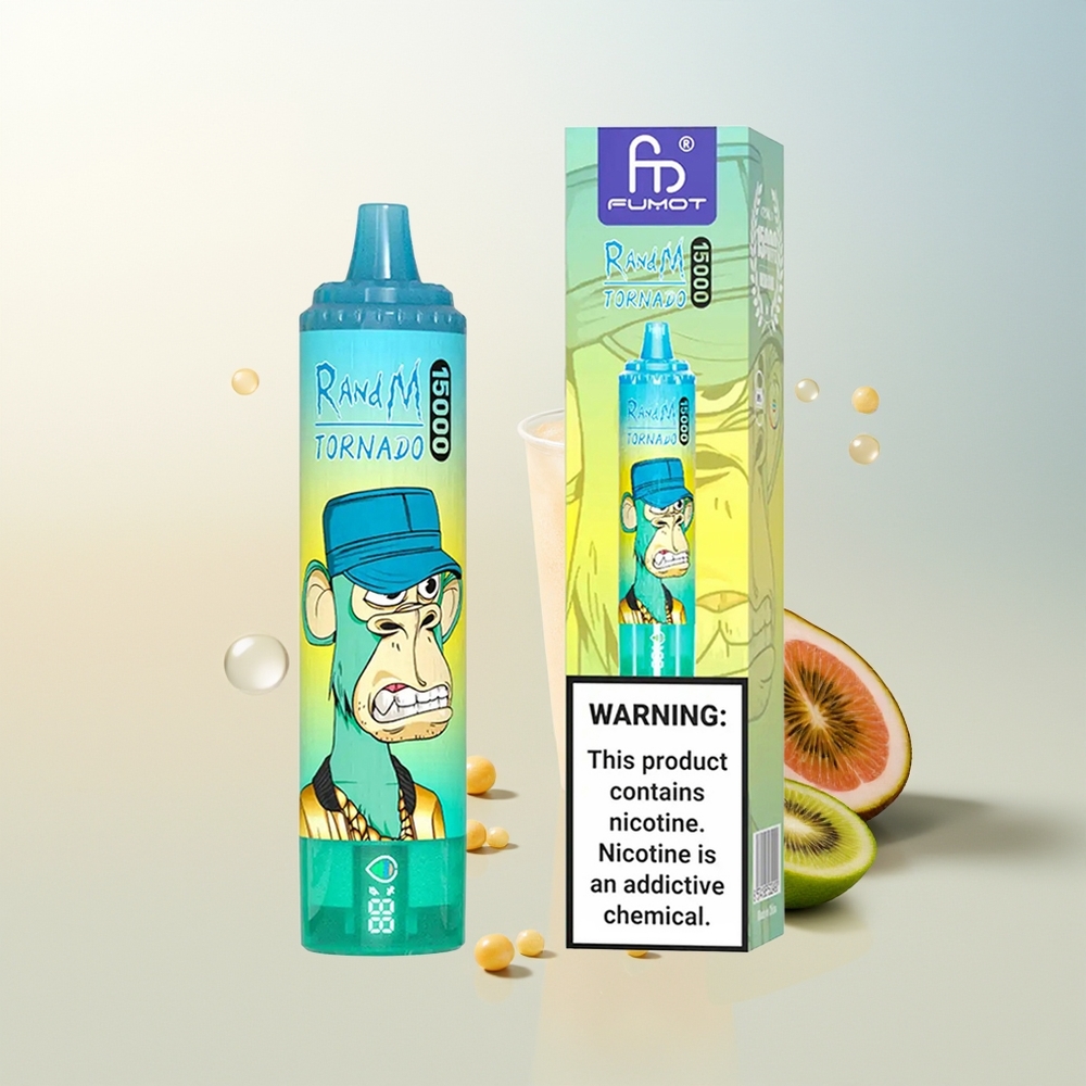 RandM Fumot Tornado 15000 Puffs Jednokratna Vape Kiwi Marelika Guava 25ml 850mAh