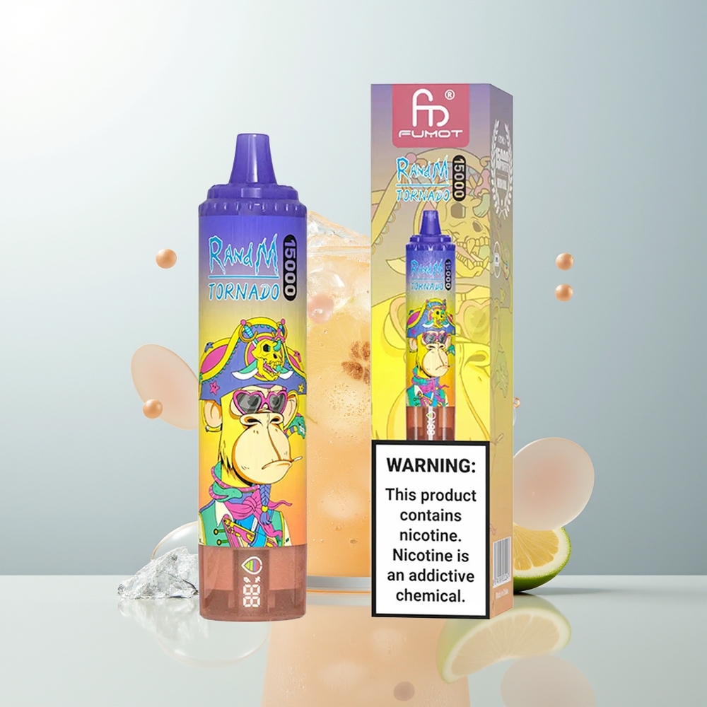 RandM Fumot Tornado 15000 Puffs Jednokratna Vape Kola Led + LCD  Mesh Coil