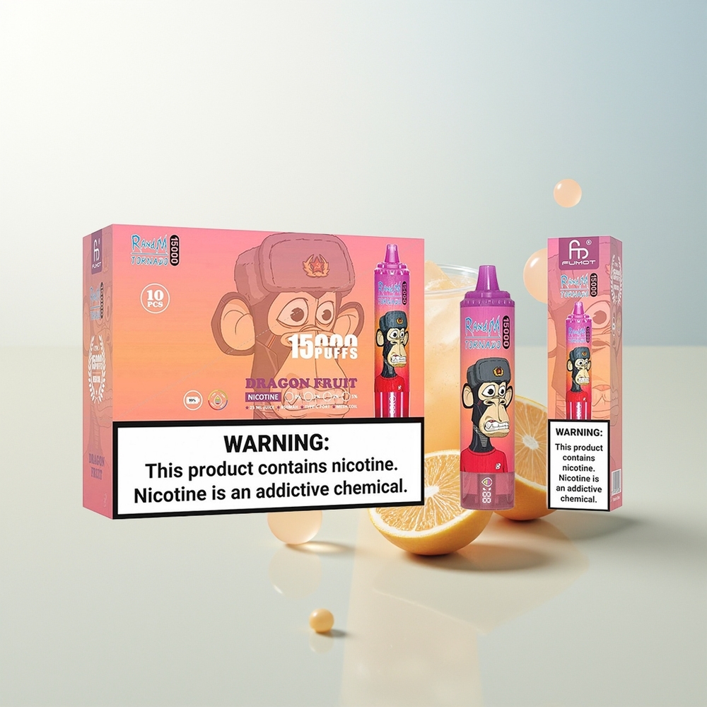 RandM Fumot Tornado 15000 Puffs Jednokratna Vape Zmajevo Voće 25ml USB-C