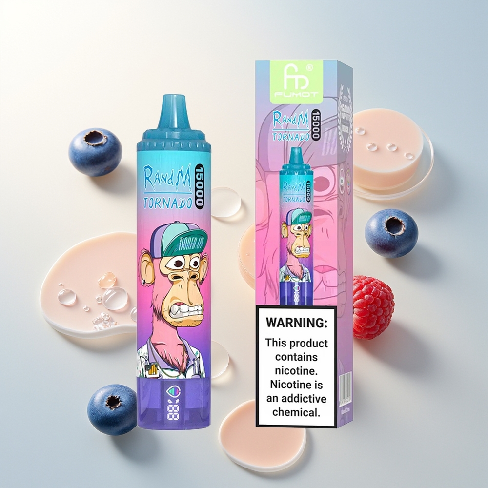 RandM Fumot Tornado 15000 Pufova Jednokratna Vape Borovnica Malina 25ml LCD