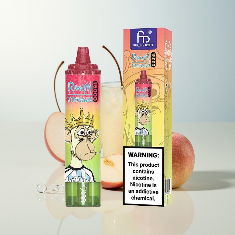 RandM Fumot Tornado 15000 Pufova Jednokratna Vape Jabuka Breskva Kruška 25ml 850mAh