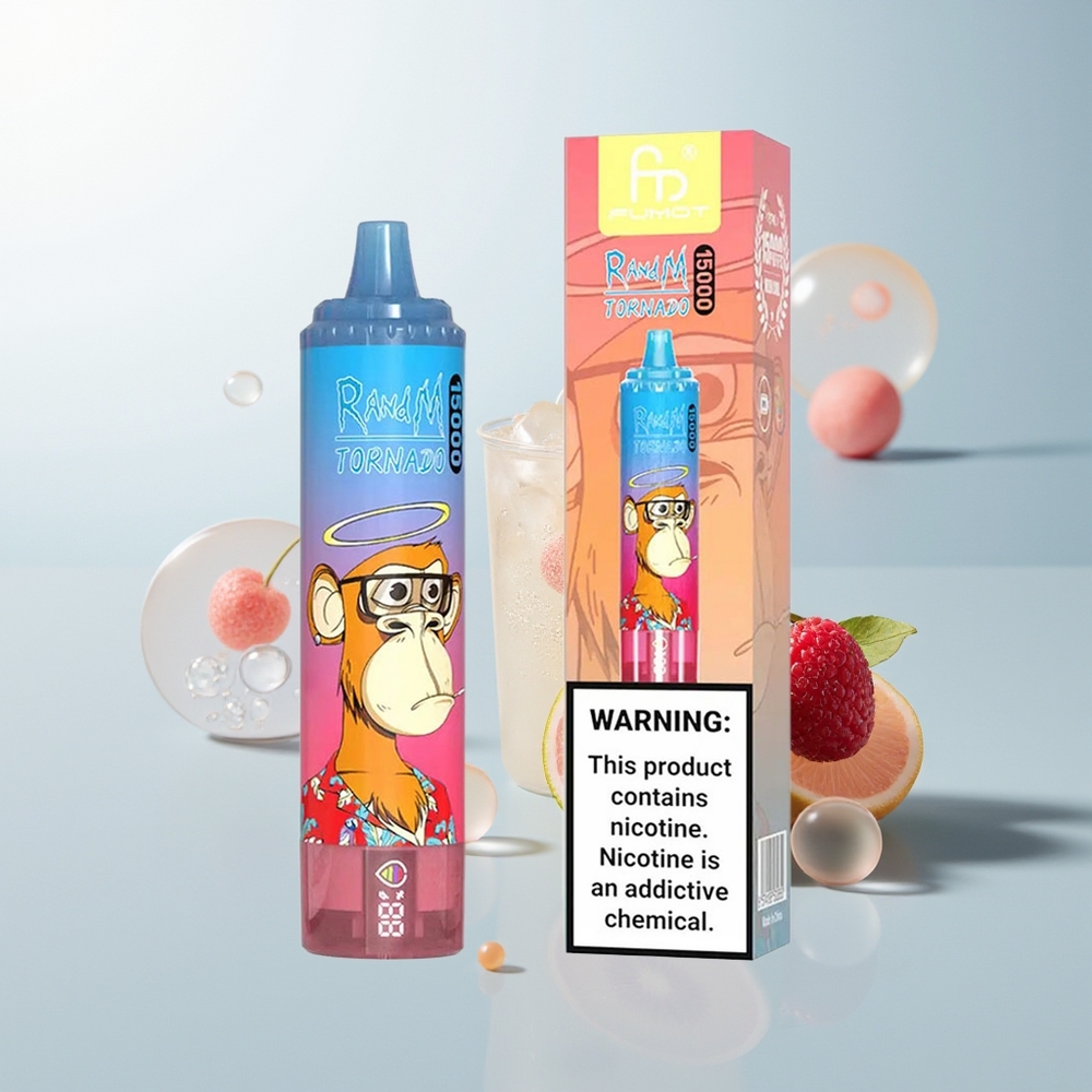 RandM Fumot Tornado 15000 Pufova Jednokratna Vape Plava Malina Trešnja 25ml 850mAh