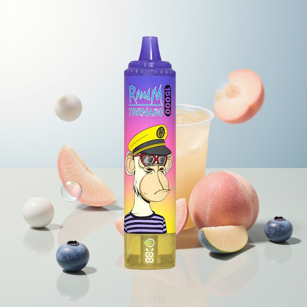 RandM Fumot Tornado 15000 Puhova Jednokratna Vape Breskva Borovnica Bombonica 25ml 850mAh